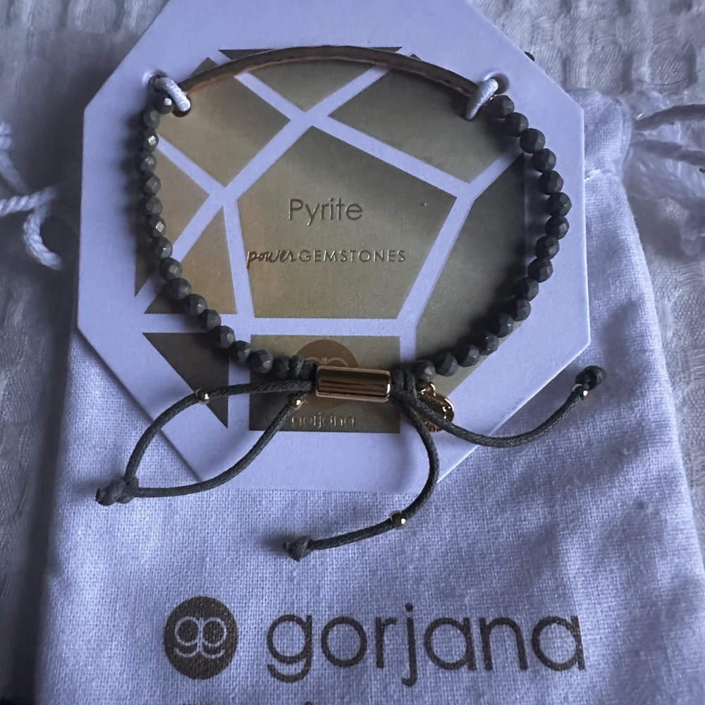 Gorjana pyrite gemstone bracelet